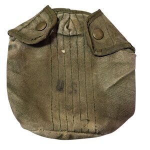 Vintage US Military M1956 Water Canteen Cover 2 Snaps USA Army Green Cover Only